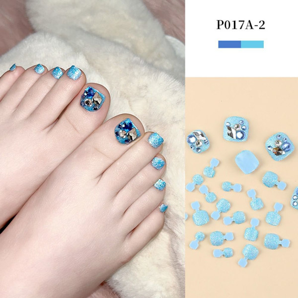 24 stk falske tånegle Aurora Dazzle P017A-2 P017A-2 P017A-2