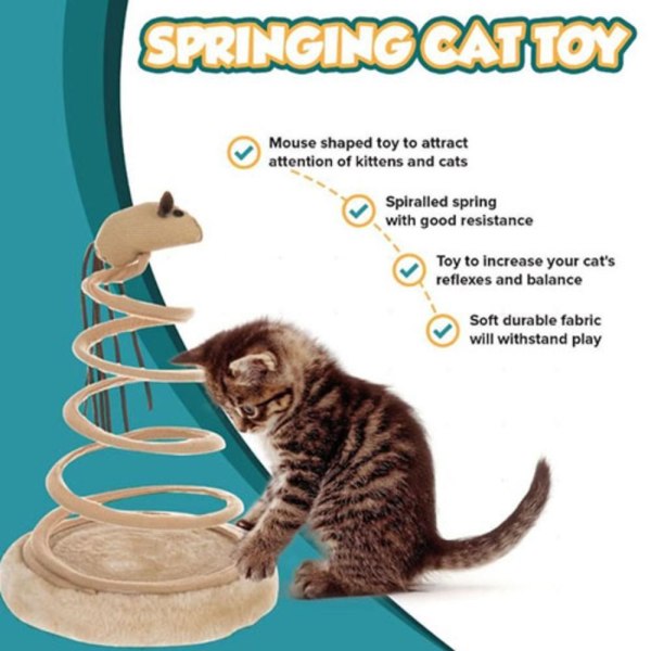 Springing Cat Toy Claw Scratcher 01 01 01