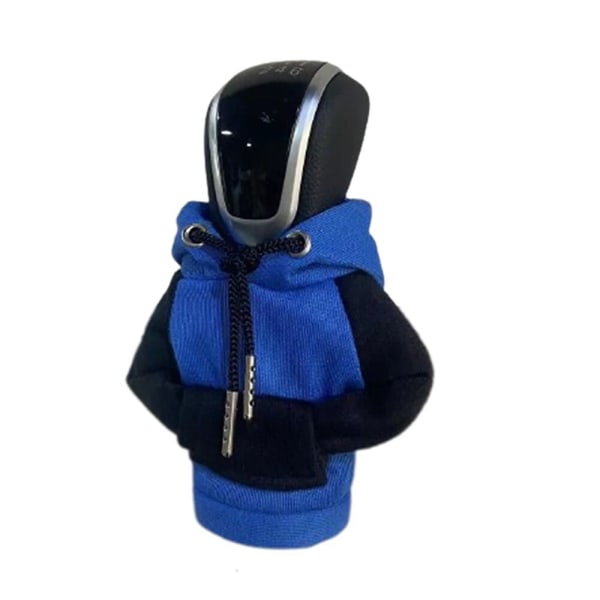 Hoodie Bil Gear Shift Cover Knop Hoodie Sweatshirt VIT&BLÅ WHITE&BLUE