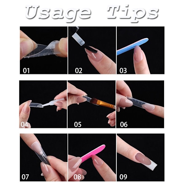 Dual Nail Forms Matt Square