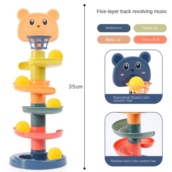 Rolling Ball Tower Baby Toy 7 LAG 7 LAYERS 7 layers