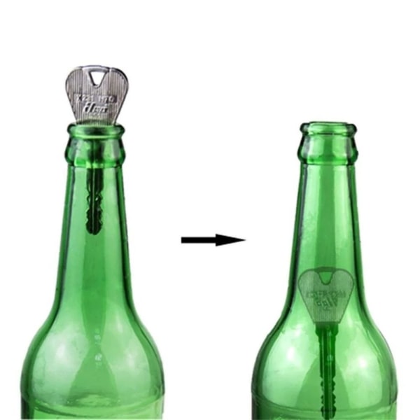 2 stk Folding Key Thru Bottle Flaske Ring Magic Tricks Props Silver