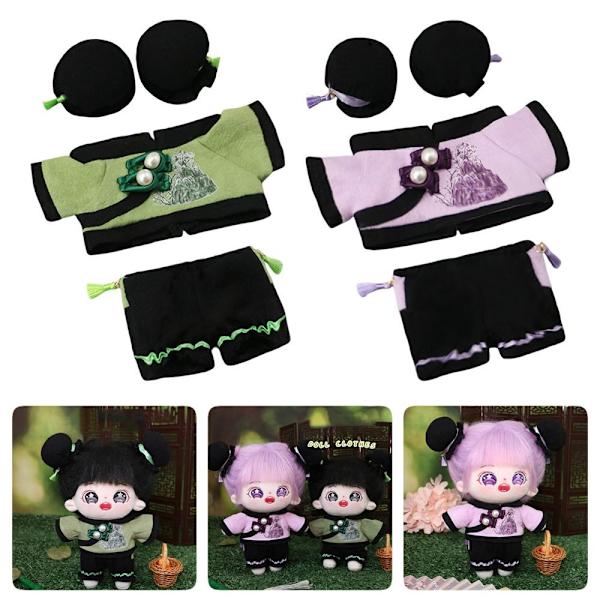 20cm Doll Clothes Doll Cheongsam GREEN CLOTHES CLOTHES Green Clothes-Clothes