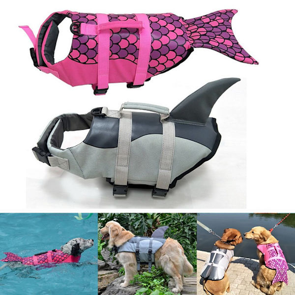 Hundräddningsväst Säkerhetskläder för husdjur Mermaid Shark SHARK-XL Shark-XL