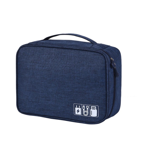 Förvaringsväska Organizer USB -datakabel NAVY BLUE Navy Blue