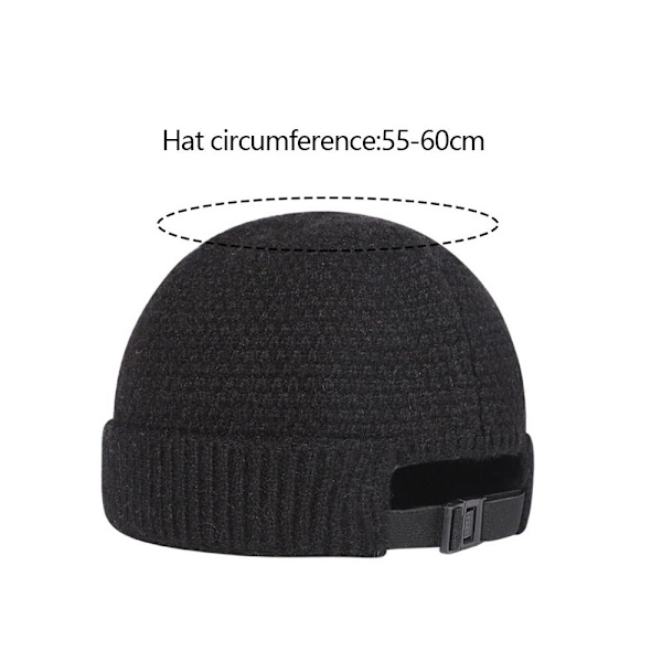 Lockad stickad mössa Ullmössa BLÅ blue