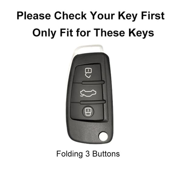 Bil Flip Key Case Key Cover Shell SØLV TRIM-HVID SØLV Silver Trim-White