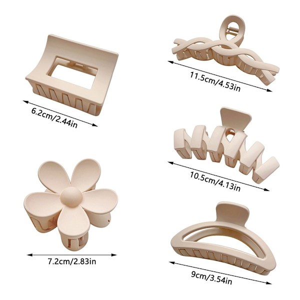 4 stk Haj Clip Hair Claw 8 8 8