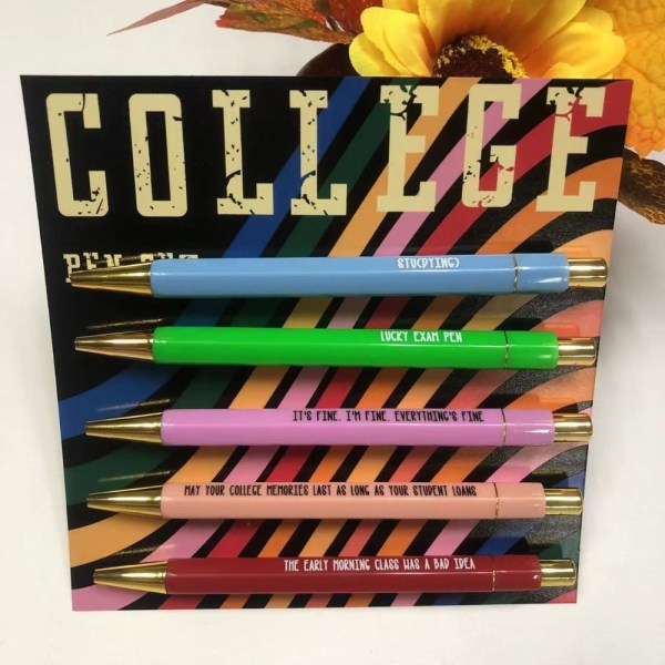 5kpl Funny Pens Set Kuulakärkikynäsarja COLLEGE COLLEGE College