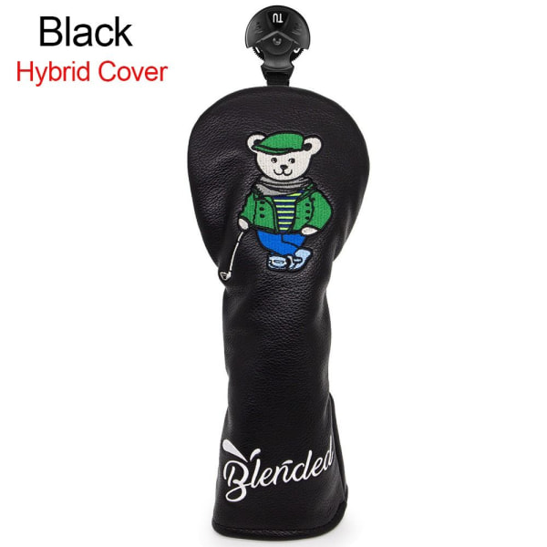 Golfkøllehodedeksler Golf Tredeksel SVART HYBRIDDEKK HYBRID Black Hybrid Cover-Hybrid Cover