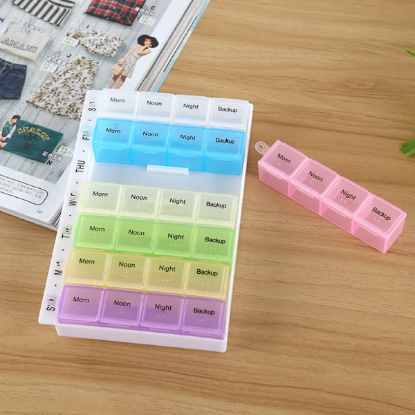 7 dagars Pill Box Pill Case Tablet Organizer