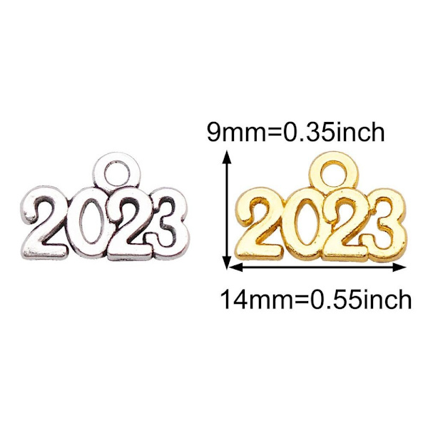 100 stk. Souvenirvedhæng 2023 kvast STYLE-3 STYLE-3 Style-3