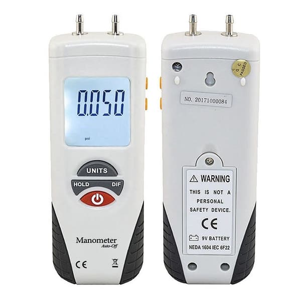 Digitalt differentialmanometer HVAC Gastryktester Digital
