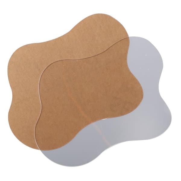 2kpl Irregular Coasters Cup Mats CLEAR Clear