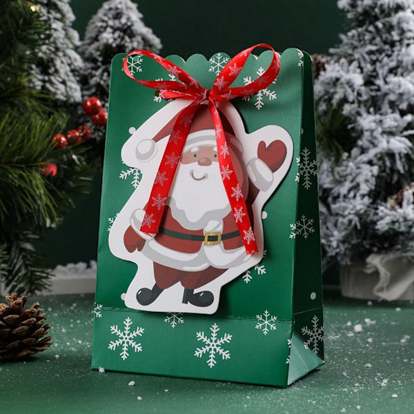 Julpapperspresentpåsar Julklappsförpackningar GRÖN green