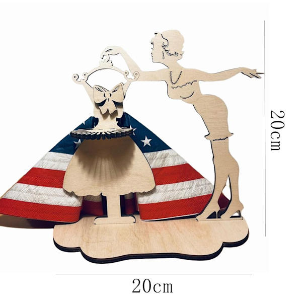 Bryllupsserviettholder Skjørt Vevsholder Beauty Statue Tissue