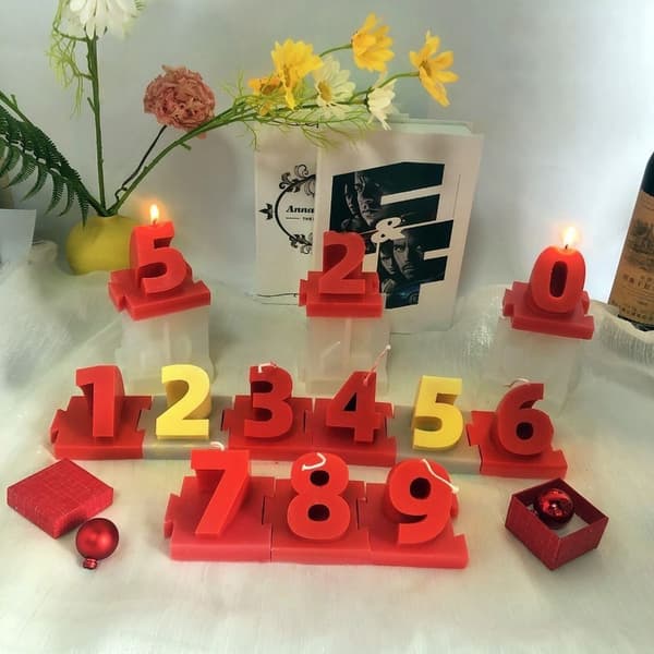 Numero kynttilän mold molds 4 4 4