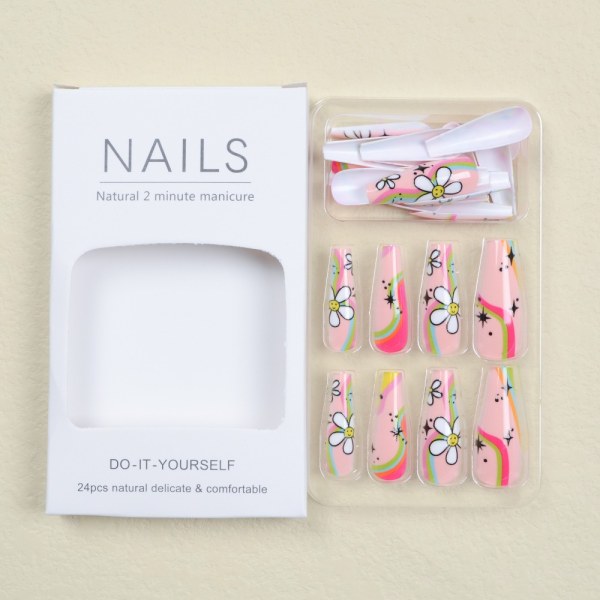 24st Halloween Naglar Lång Balett Fake Nail SN083 SN083