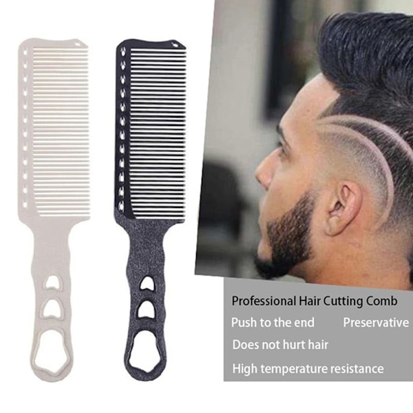 2 STK Hårkam Barber Hårklippekam SORT Black