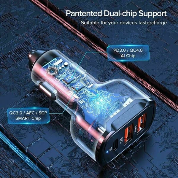 USB-billader Hurtigladingsadapter Laderuttak