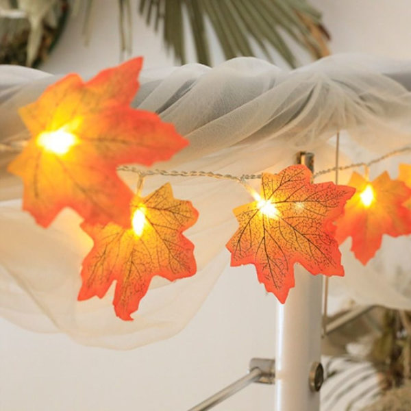 LED Fairy String Maple Leaves Lamp RØD 1,5M 10LEDS 1,5M 10LEDS Red 1.5M 10Leds-1.5M 10Leds