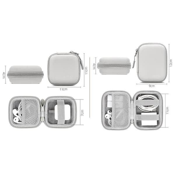 Digital förvaringsväska USB kabelväskor GRÅ STYLE 2 STYLE 2 grey Style 2-Style 2