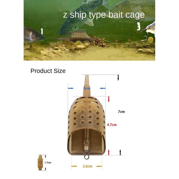 1/2stk Karpefiskeri Agn Feeder Burfiskemad Kurvholder 30g2pcs