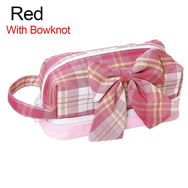 Skrivesaker Oppbevaringspose Skrivesaker Organizer RØD MED BOWKNOT Red With Bowknot-With Bowknot