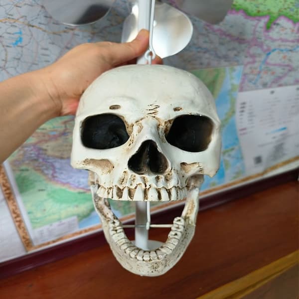 Skull Wind Spinner Vindspinner SVART black