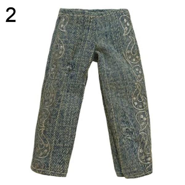 Floral Jeans Nahkahousut 2 2 2