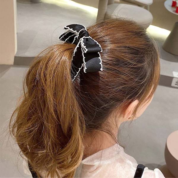 Bow Banana Hair Clip Ponytail Claw Clip MUSTA Black