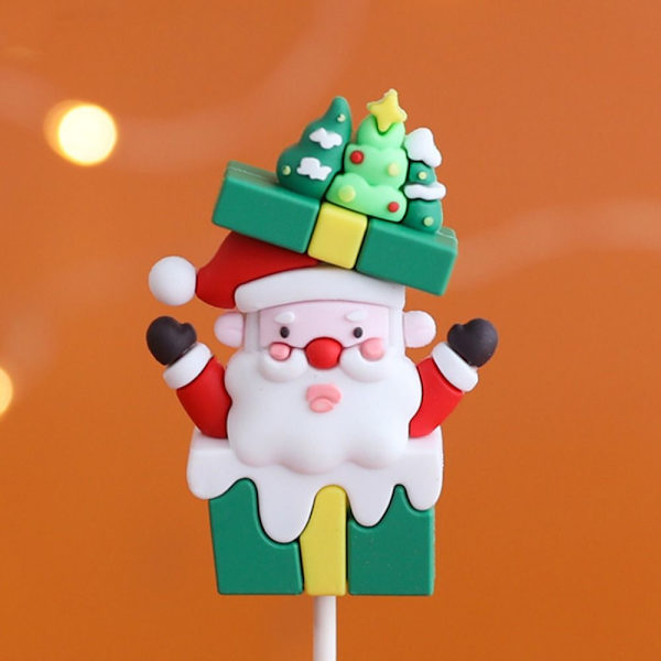1/5 STK Christmas Cake Toppers Glædelig jul 3 3 3