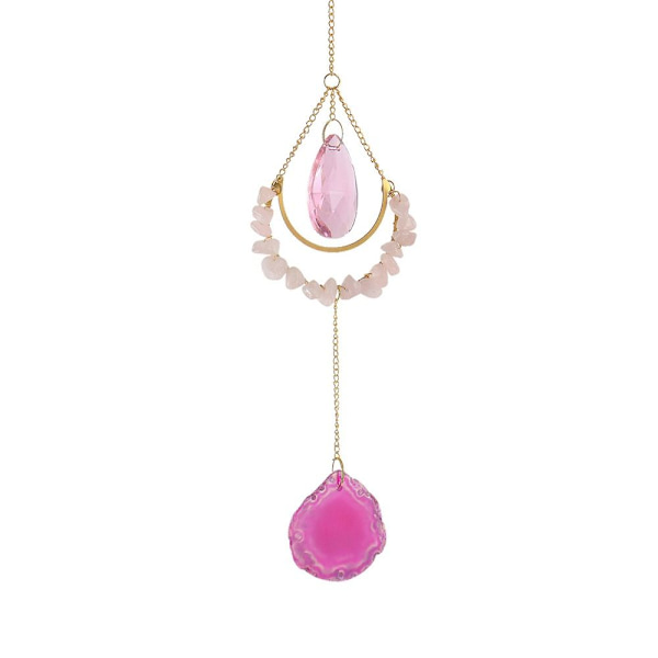 Sun Catchers Natural Moon Agate ROSA pink