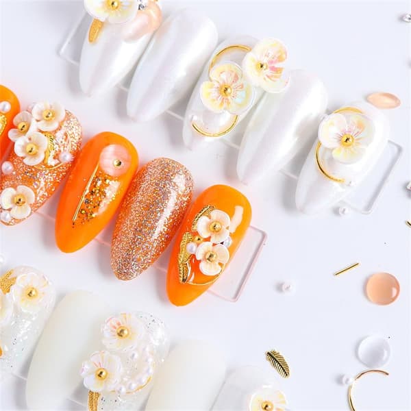 Nail Rhinestones 3D Shell Flower Glitters Flower