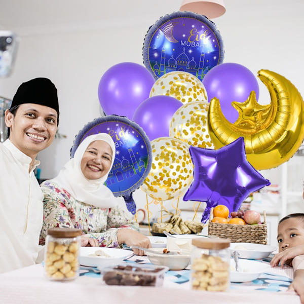 10 kpl al-Adha ilmapalloja Eid Mubarak -ilmapalloja