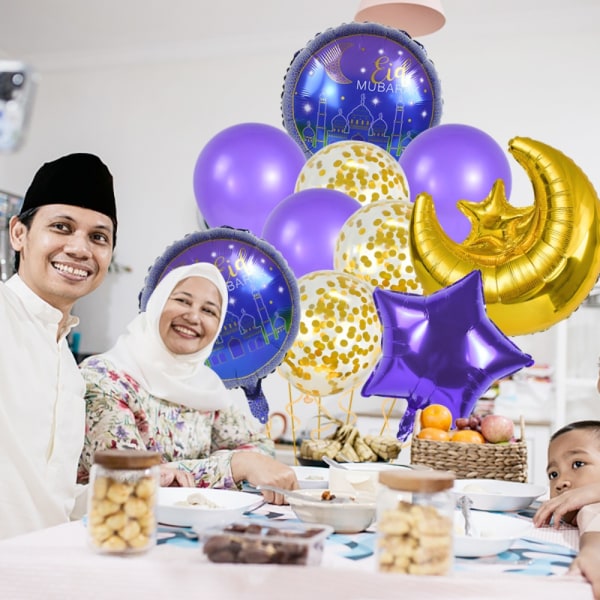 10 stk al-Adha ballon Eid Mubarak balloner 05