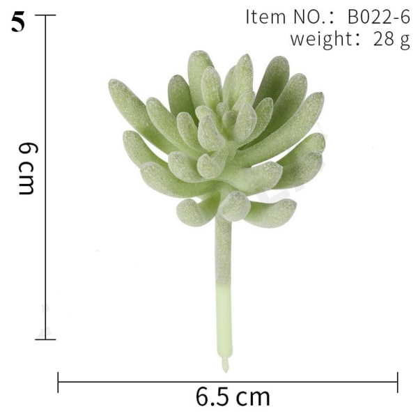 Dekoration Gröna konstgjorda suckulenter Växter 5 5 5