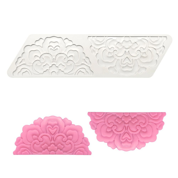 Fondantkaka Spetsmatta Form 3D-gravyr 3 3