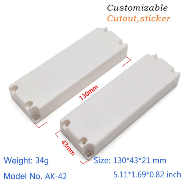 Elektronisk projektlåda Vattentät cover Projekt VIT 94X30MM White 94x30mm