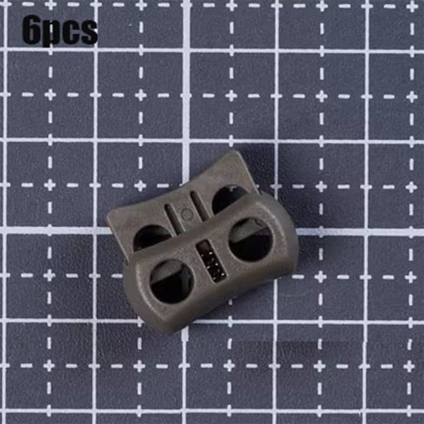 6 stk. Tactical Cord Lock Toggle Stopper GRØN Green