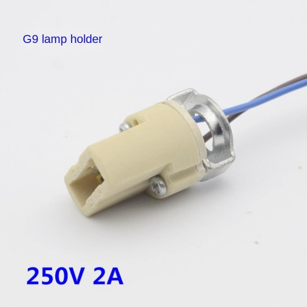 G9 base pærefatning Keramisk lampeholder med to ben