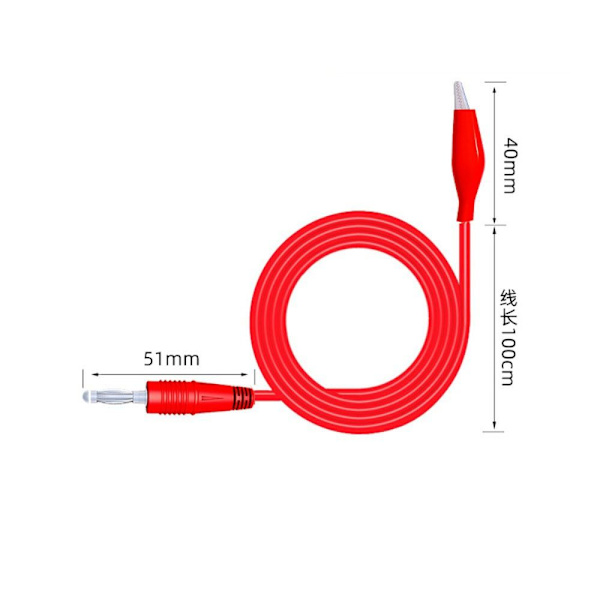 2 ST Bananplugg till krokodilklämma Testbly krokodilklämma