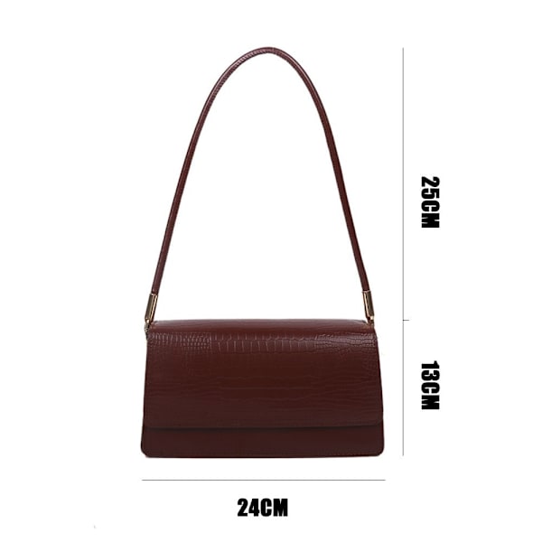Muoti Olkalaukku Crocodile Pattern Käsilaukut Sling Laukut MUSTA black