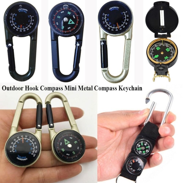 Outdoor Hook Compass Mini Metal Compass 3 3 3