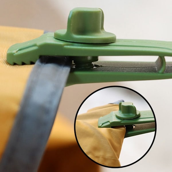 3stk presenningsklips Alligator Clip Hook GRØNN Green