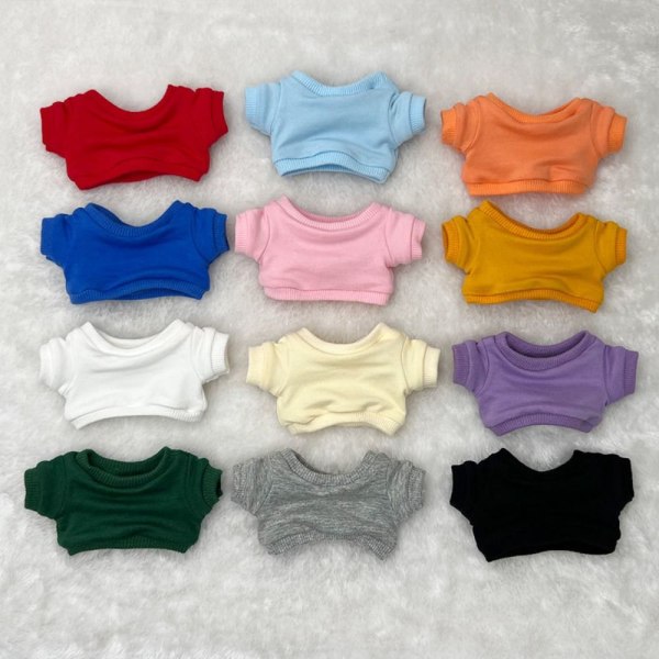 10 cm T-shirt med huvtröjor för dockkläder 2 2 2