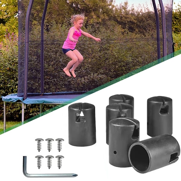 6 STK Trampolinkabinet Stanghætte Trampolinbeskyttelsesdæksel 13Pcs