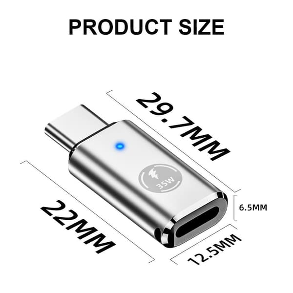 USB Type C - Lighting -muunnin puhelinadapteri HOPEA Silver
