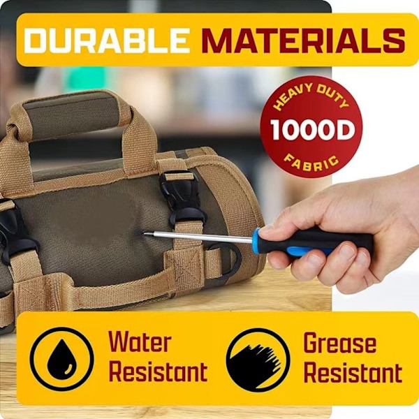 Verktyg Roll Up Bag Roll Up Verktygsväska Roll Tool Organizer green