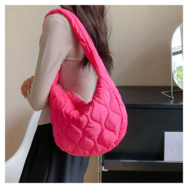 Axelväska Puffy Handväska SVART Black